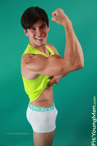 Fit Young Men Model Adam Caspar Naked Gym