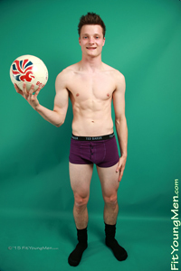 Fit Young Men Model Ryan Johnson Naked Footballer