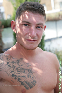 Fit Young Men Model Jake Findley Naked Cage Fighter