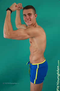 Fit Young Men Model Carl Benjamin Naked Boxer
