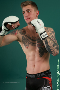 Fit Young Men Model Danny McCaw Naked Mixed Martial Arts