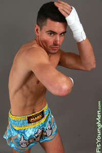 Fit Young Men Model Julian Morris Naked Thai Boxer