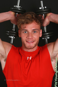 Fit Young Men Model Noah Miller Naked Gym