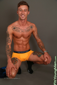 Fit Young Men Model Barclay Graham Naked Footballer