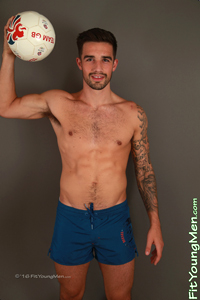 Fit Young Men Model Lucas Brookes Naked Footballer