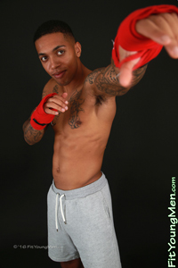 Fit Young Men Model Ricardo Brook Naked Boxer