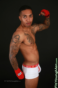 Fit Young Men Model Ricardo Brook Naked Boxer