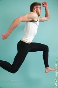 Fit Young Men Model Kyle Langford Naked Triple Jumper