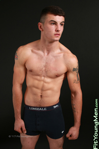Fit Young Men Model Jace Summers Naked Boxer