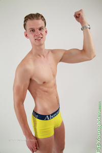 Fit Young Men Model Alex Bechet Naked Gym