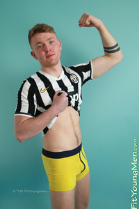 Fit Young Men Model Jacob Larsen Naked Footballer