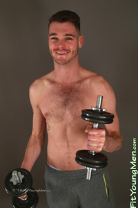 Fit Young Men Model Lukas Merton Naked Gym