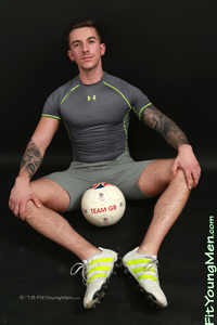 Fit Young Men Model Finian Morris Naked Footballer