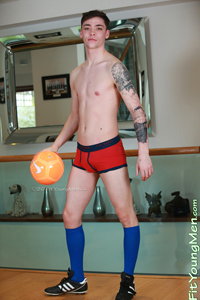 Fit Young Men Model Sean Horrocks Naked Footballer