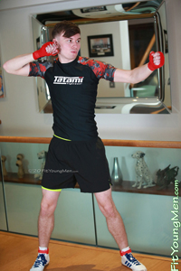 Fit Young Men Model Caspian Moseley Naked Mixed Martial Arts