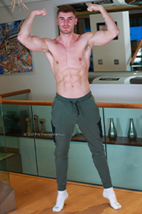 Fit Young Men Model Craig Marks Naked Gym