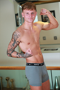 Fit Young Men Model Cameron Thomas Naked Kick Boxer