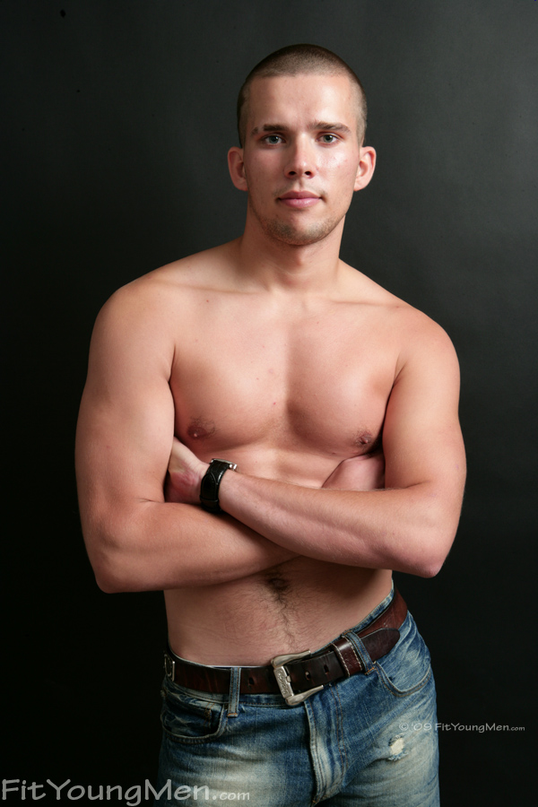 Fit Young Men Model Tom Walsh Naked Kick Boxer
