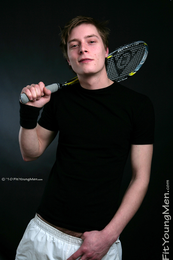 Fit Young Men Model Randy McNab Naked Squash Player