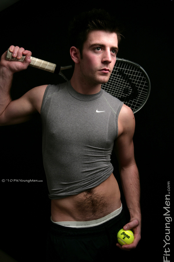 Fit Young Men Model Ben James Naked Tennis Player