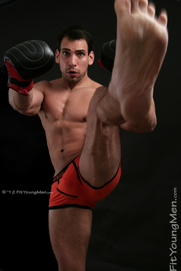 Fit Young Men Model Carl Mitchell Naked Thai Boxer