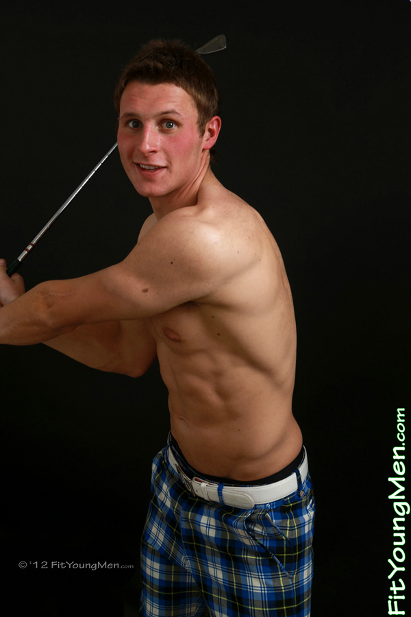 Fit Young Men Model Darryl Jarvis Naked Golf Professional