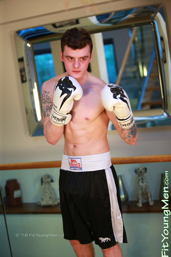 Fit Young Men Model Kieran Mills Naked Boxer