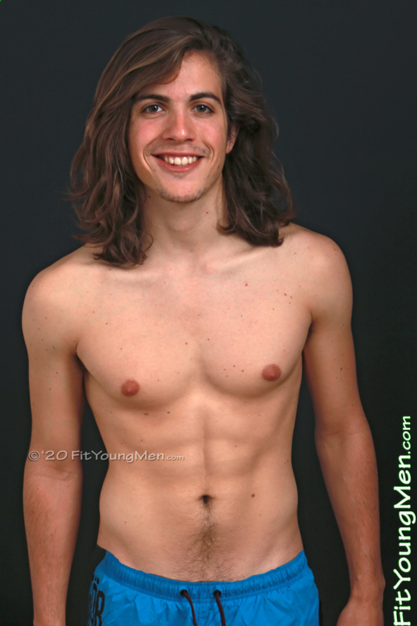 Fit Young Men Model Juan Perez Naked Swimmer