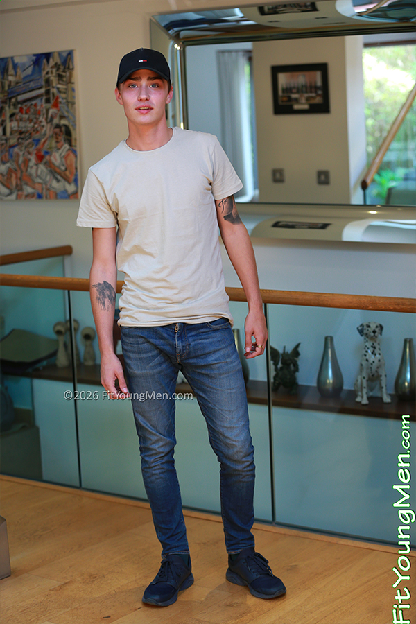 Fit Young Men Model Ronan Lyle Naked Running